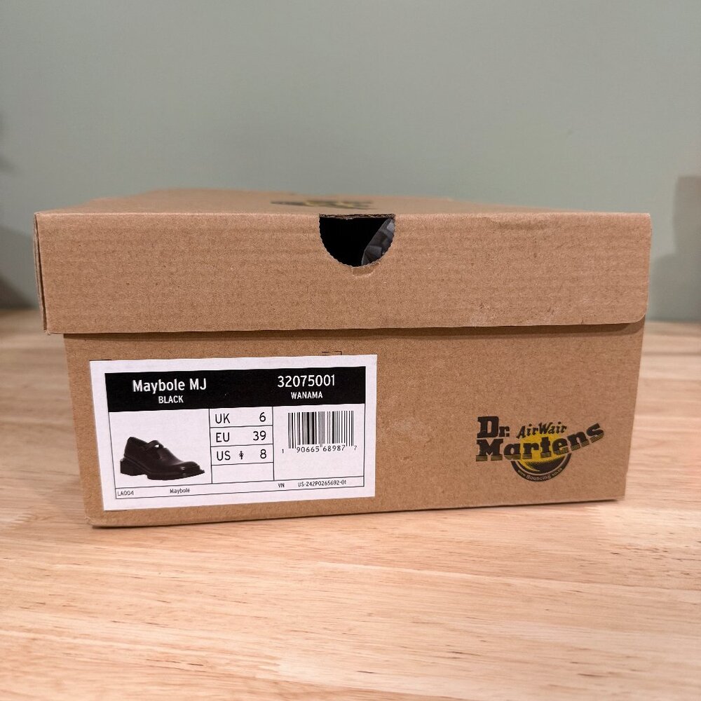 Dr. Marten's Maybole Square Toe Mary Jane Black Shoes Women's 8/ UK 6 / EU 39 - Picture 2 of 9